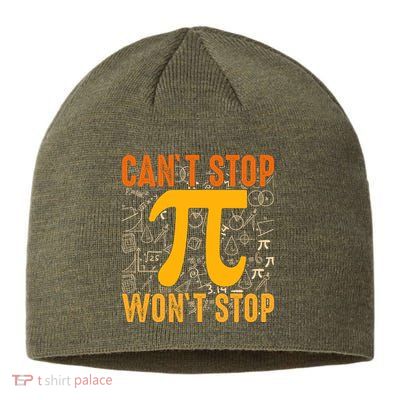 Happy Pi 314 Day Cant Stop Wont Stop Sustainable Beanie