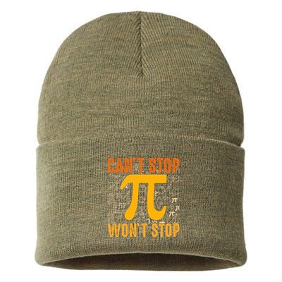 Happy Pi 314 Day Cant Stop Wont Stop Sustainable Knit Beanie