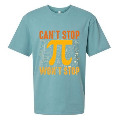Happy Pi 314 Day Cant Stop Wont Stop Sueded Cloud Jersey T-Shirt