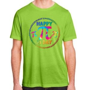 Happy Pi 3.14 Day Rainbow Tie Dye Adult ChromaSoft Performance T-Shirt