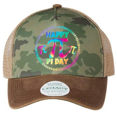 Happy Pi 3.14 Day Rainbow Tie Dye Legacy Tie Dye Trucker Hat
