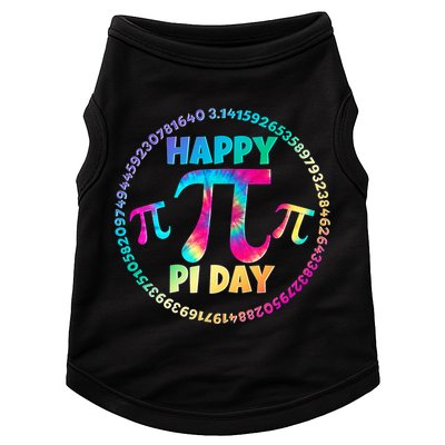 Happy Pi 3.14 Day Rainbow Tie Dye Doggie Tank