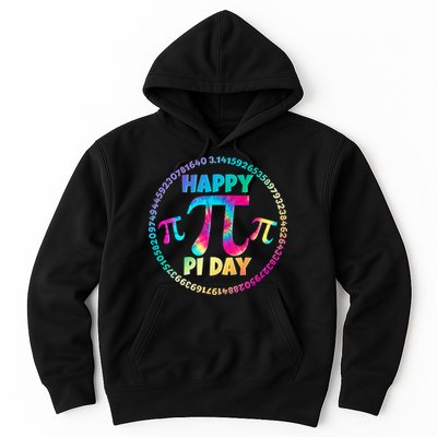 Happy Pi 3.14 Day Rainbow Tie Dye Hoodie