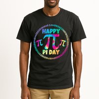 Happy Pi 3.14 Day Rainbow Tie Dye Tall T-Shirt