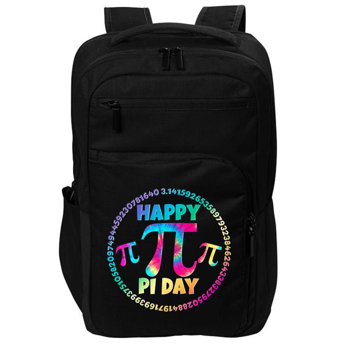 Happy Pi 3.14 Day Rainbow Tie Dye Impact Tech Backpack