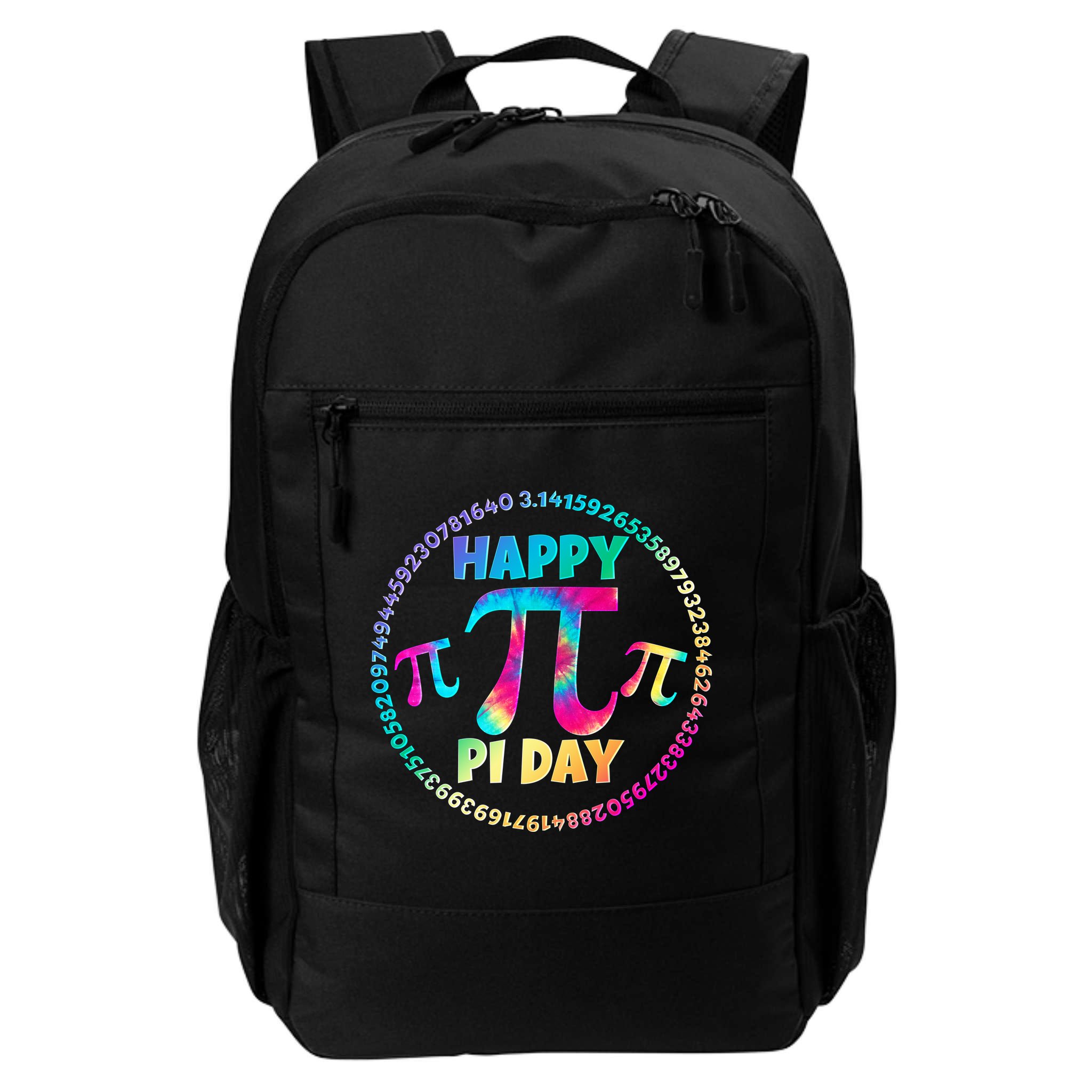 Happy Pi 3.14 Day Rainbow Tie Dye Backpack