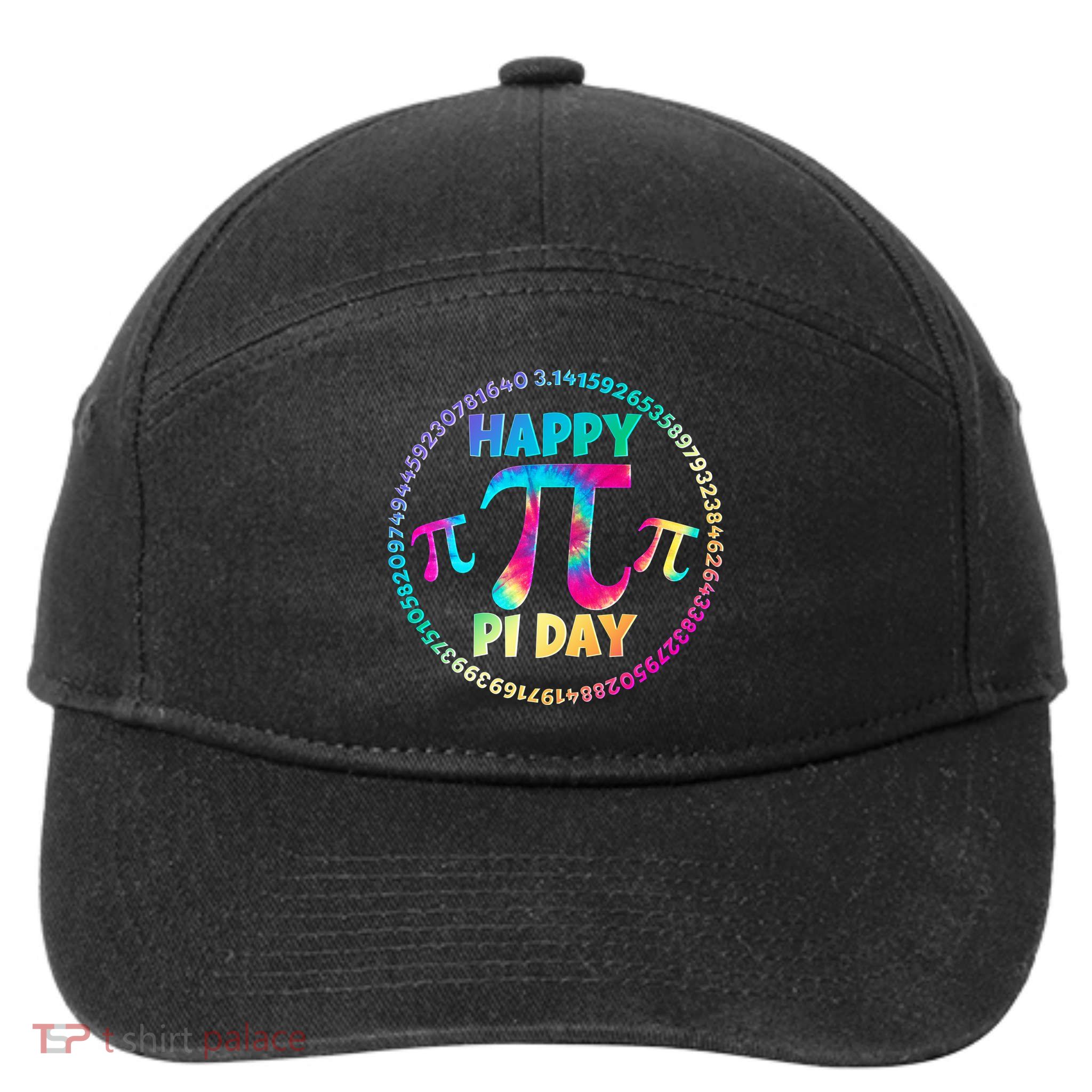 Happy Pi 3.14 Day Rainbow Tie Dye 7-Panel Snapback Hat