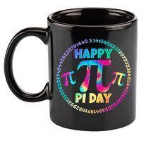 Happy Pi 3.14 Day Rainbow Tie Dye 11oz C Handle Ceramic Mug