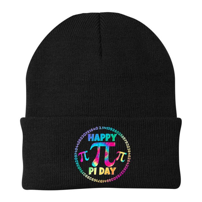 Happy Pi 3.14 Day Rainbow Tie Dye Beanie