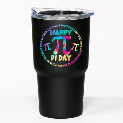 Happy Pi 3.14 Day Rainbow Tie Dye Tumbler