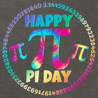 Happy Pi 3.14 Day Rainbow Tie Dye Cotton Canvas Backpack