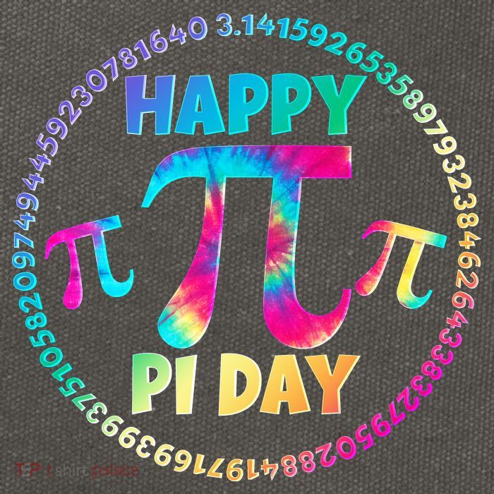 Happy Pi 3.14 Day Rainbow Tie Dye Cotton Canvas Backpack