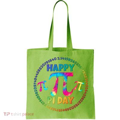 Happy Pi 3.14 Day Rainbow Tie Dye Bag