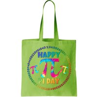 Happy Pi 3.14 Day Rainbow Tie Dye Bag