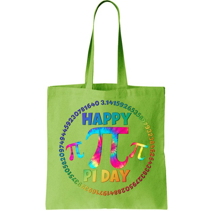 Happy Pi 3.14 Day Rainbow Tie Dye Bag