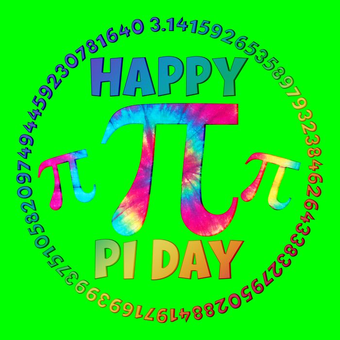 Happy Pi 3.14 Day Rainbow Tie Dye Mousepad