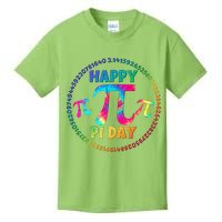 Happy Pi 3.14 Day Rainbow Tie Dye Kids T-Shirt