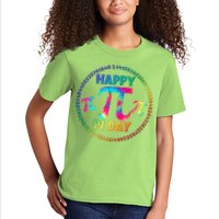 Happy Pi 3.14 Day Rainbow Tie Dye Kids T-Shirt