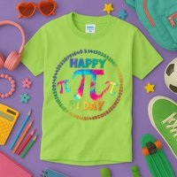 Happy Pi 3.14 Day Rainbow Tie Dye Kids T-Shirt