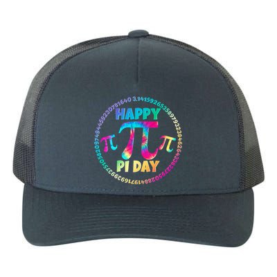 Happy Pi 3.14 Day Rainbow Tie Dye Yupoong Adult 5-Panel Trucker Hat