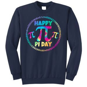 Happy Pi 3.14 Day Rainbow Tie Dye Sweatshirt