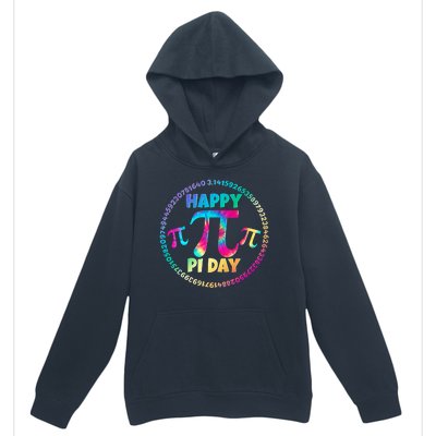 Happy Pi 3.14 Day Rainbow Tie Dye Urban Pullover Hoodie