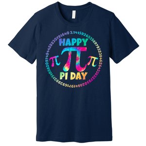 Happy Pi 3.14 Day Rainbow Tie Dye Premium T-Shirt