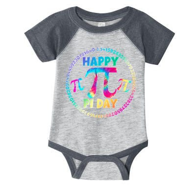 Happy Pi 3.14 Day Rainbow Tie Dye Infant Baby Jersey Bodysuit