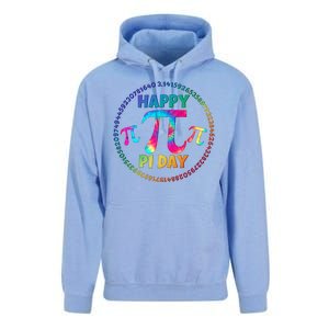 Happy Pi 3.14 Day Rainbow Tie Dye Unisex Surf Hoodie