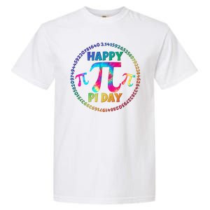 Happy Pi 3.14 Day Rainbow Tie Dye Garment-Dyed Heavyweight T-Shirt