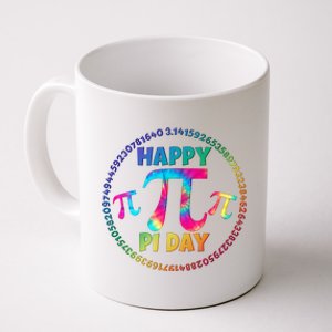 Happy Pi 3.14 Day Rainbow Tie Dye Coffee Mug