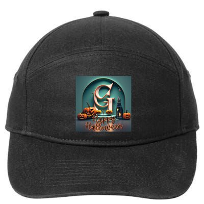 Halloween Pumpkin 6 7-Panel Snapback Hat