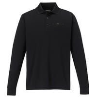 Heartbeat Plane Aviation Aircraft Flying Airplane Pilot Performance Long Sleeve Polo