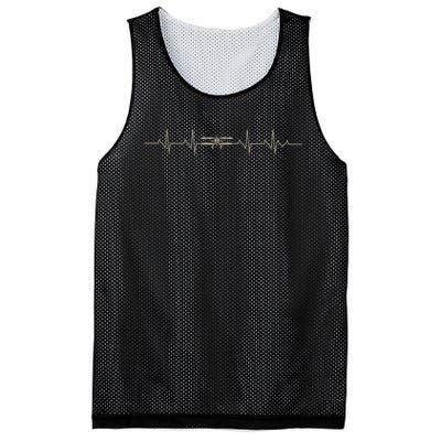 Heartbeat Plane Aviation Aircraft Flying Airplane Pilot Mesh Reversible Basketball Jersey Tank