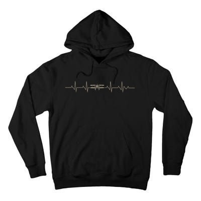 Heartbeat Plane Aviation Aircraft Flying Airplane Pilot Tall Hoodie