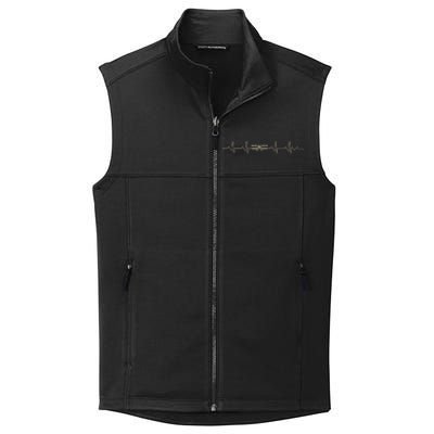 Heartbeat Plane Aviation Aircraft Flying Airplane Pilot Collective Smooth Fleece Vest