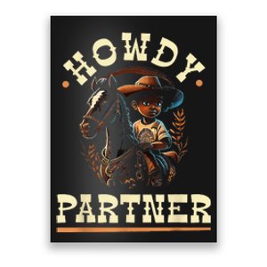 Howdy Partner African American Rodeo Cowboy Poster