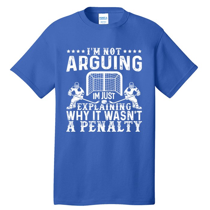 Hockey Player Arguing Gift Funny Hockey Gift Tall T-Shirt