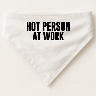 Hot Person At Work Funny Sarcastic Humor USA-Made Doggie Bandana