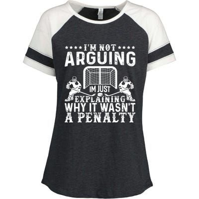 Hockey Player Arguing Gift Funny Hockey Gift Enza Ladies Jersey Colorblock Tee