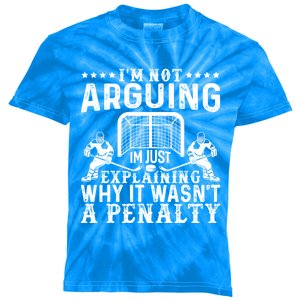 Hockey Player Arguing Gift Funny Hockey Gift Kids Tie-Dye T-Shirt