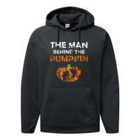 Halloween Pregnancy Announcement The Man Behind The Pumpkin Performance Fleece Hoodie