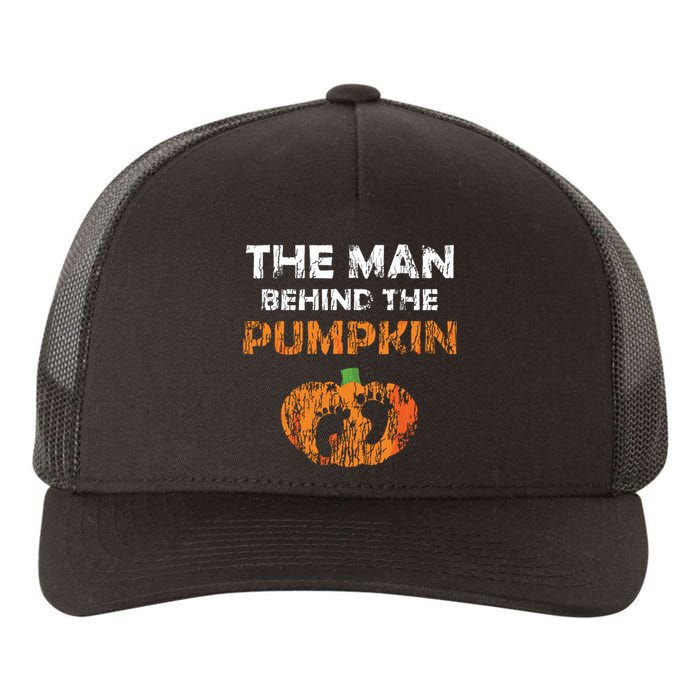 Halloween Pregnancy Announcement The Man Behind The Pumpkin Yupoong Adult 5-Panel Trucker Hat