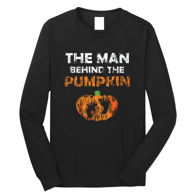 Halloween Pregnancy Announcement The Man Behind The Pumpkin Long Sleeve Shirt