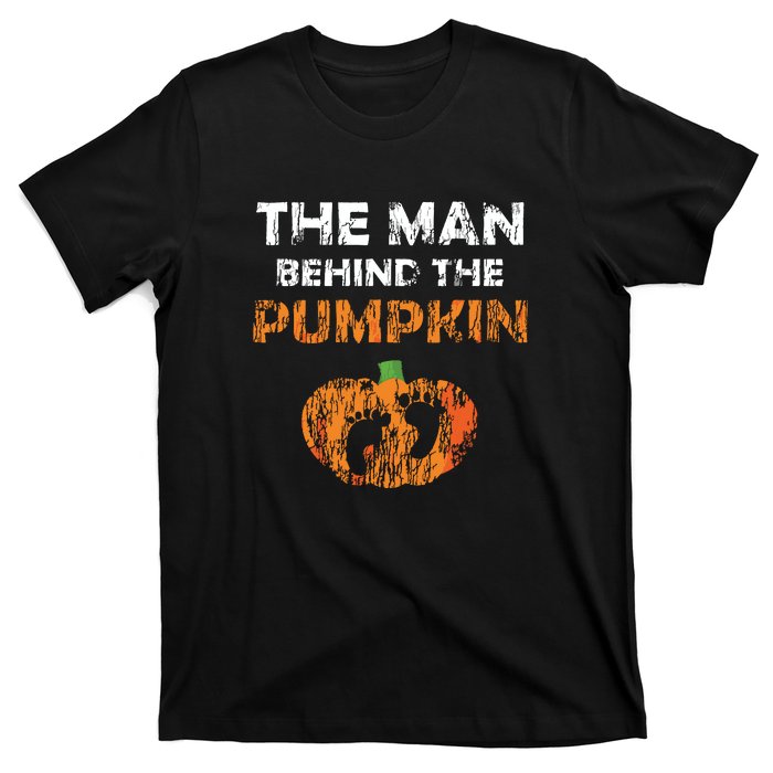 Halloween Pregnancy Announcement The Man Behind The Pumpkin T-Shirt