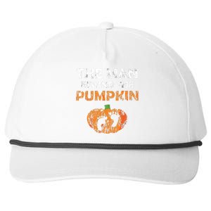 Halloween Pregnancy Announcement The Man Behind The Pumpkin Snapback Five-Panel Rope Hat