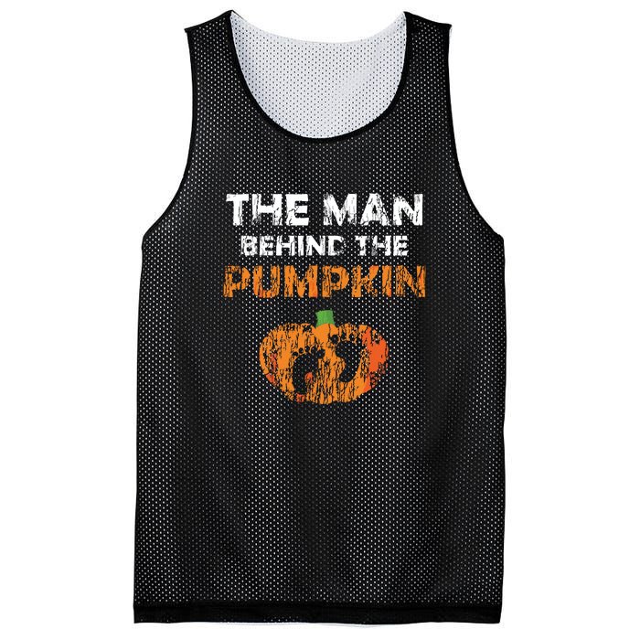 Halloween Pregnancy Announcement The Man Behind The Pumpkin Mesh Reversible Basketball Jersey Tank