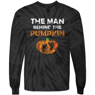 Halloween Pregnancy Announcement The Man Behind The Pumpkin Tie-Dye Long Sleeve Shirt