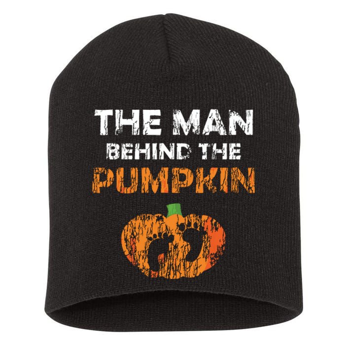 Halloween Pregnancy Announcement The Man Behind The Pumpkin Short Acrylic Beanie