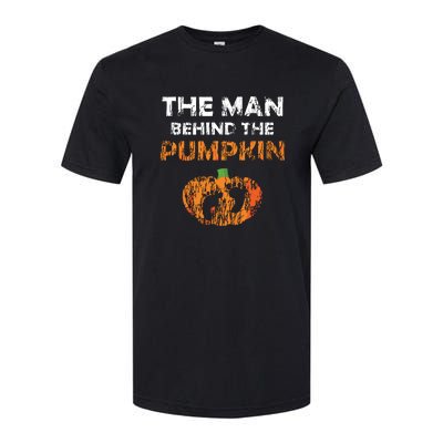 Halloween Pregnancy Announcement The Man Behind The Pumpkin Softstyle CVC T-Shirt